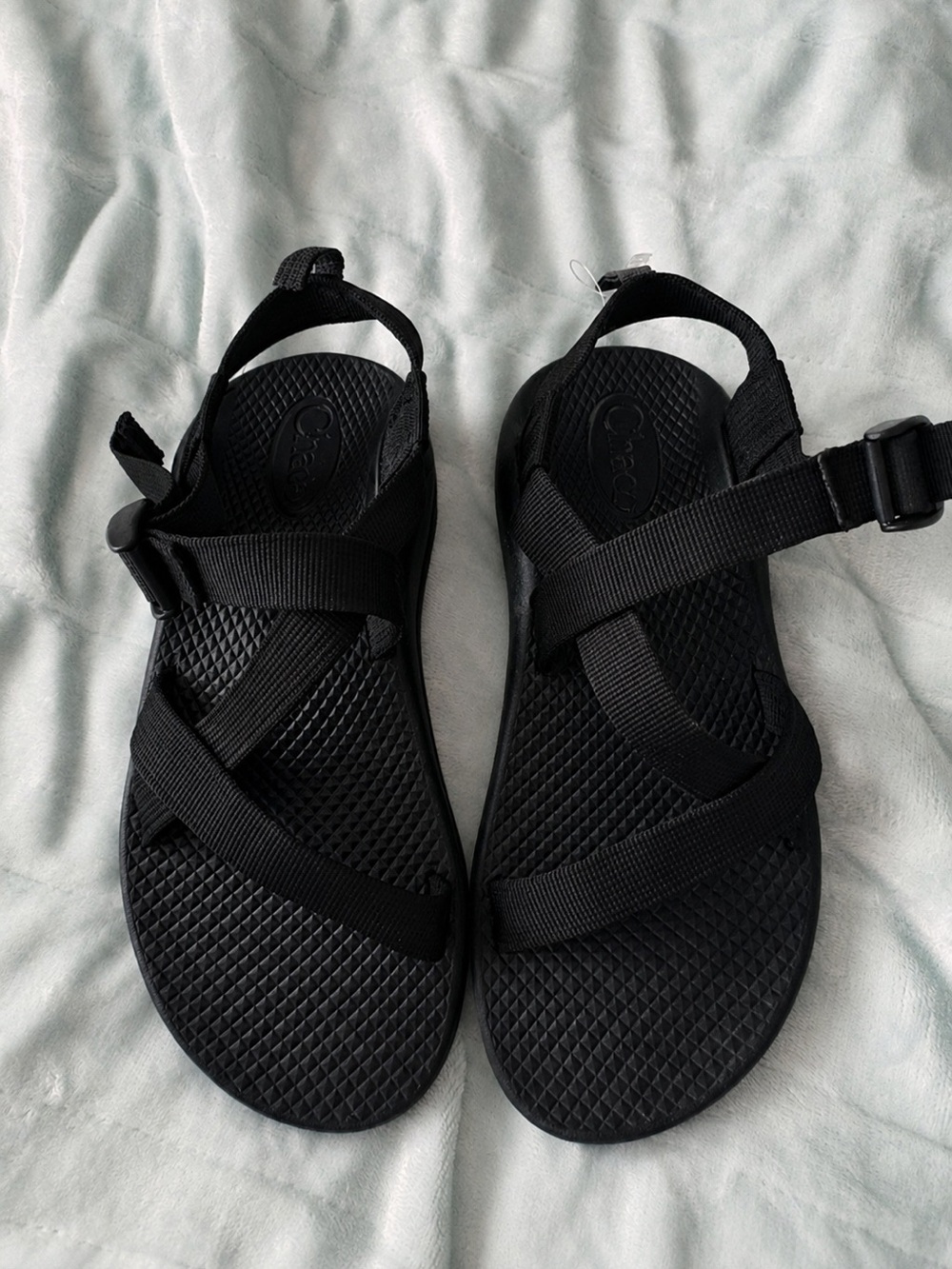 Chaco Z/1 EcoTread Sandals Kids Size 1 Black Adjustable Strappy Hiking #1068CL